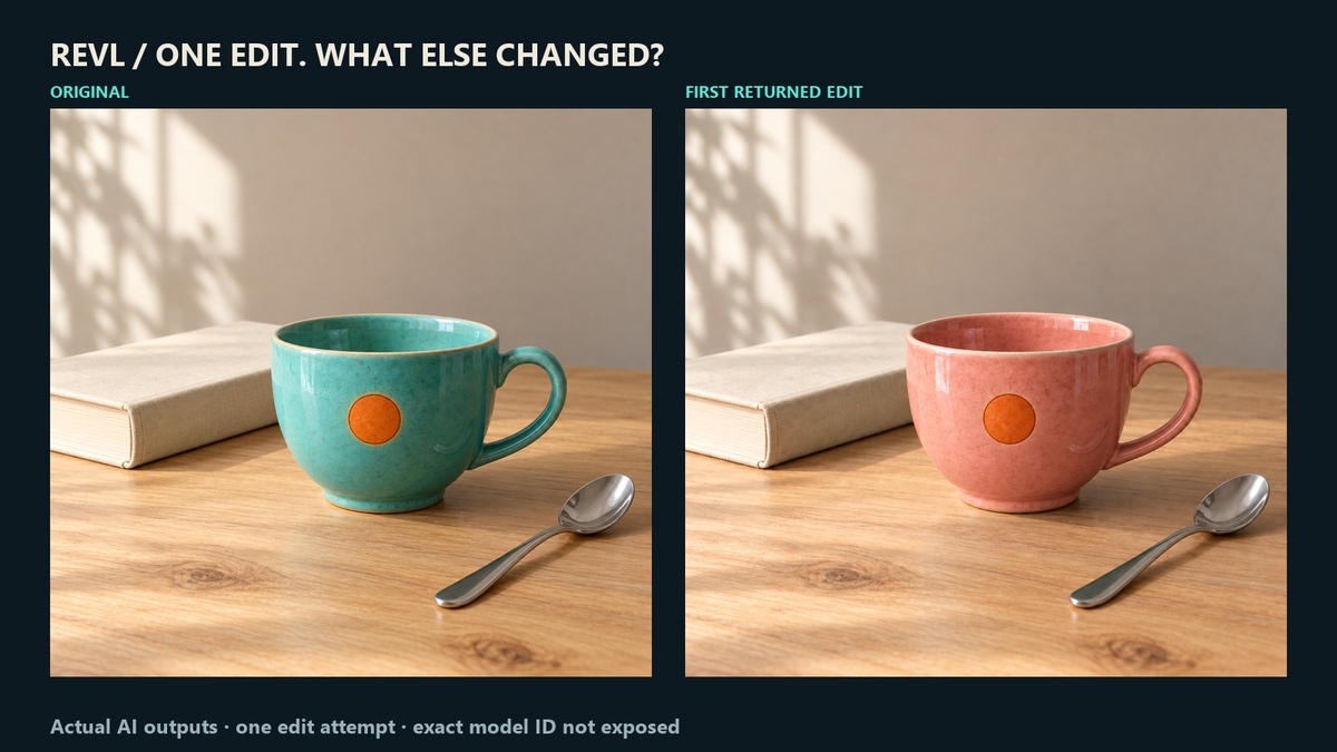 Original and edited cup side by side